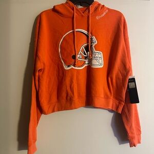 NWT! Women’s NFL Cleveland Browns Cropped Hoodie Sweatshirt